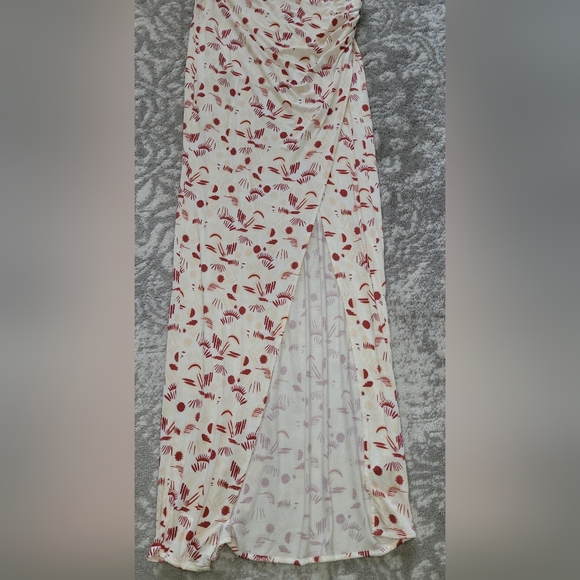 Free People Daria Ivory Floral Print Halter Maxi Dress Size XS - Picture 7 of 14